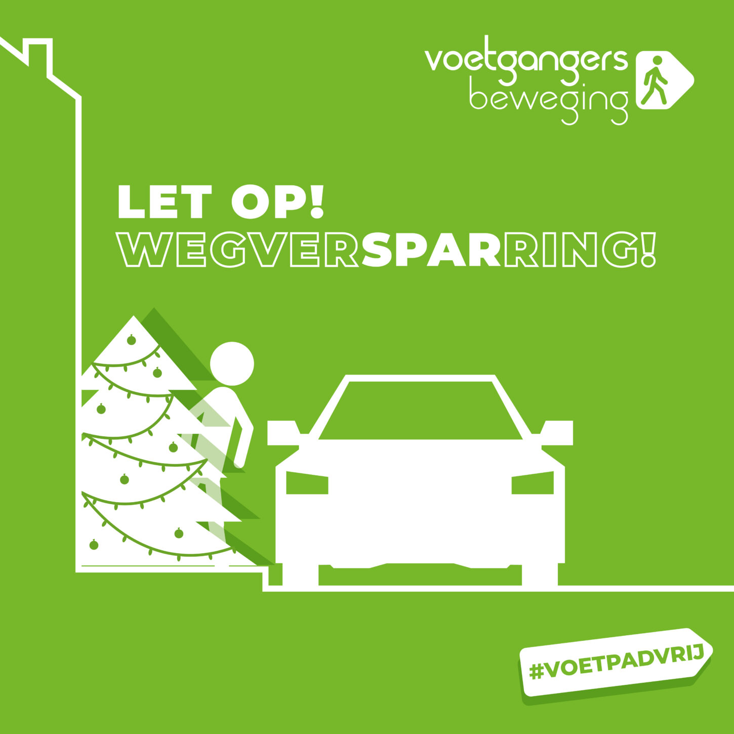 Let op! Wegversparring!